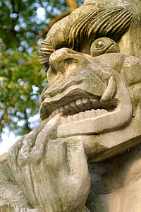 escultura, Dragão, monstro, China, Ásia, Figura de pedra, complexo de templos