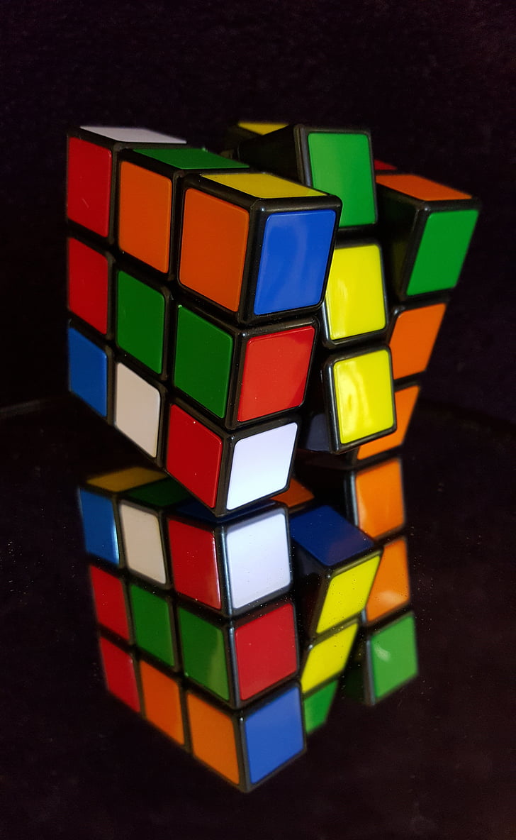 Rubik's cube, Rubik, khối lập phương Rubik, lập phương Rubik, khối lập phương, câu đố, phản ánh