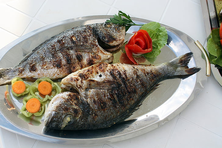 ψάρια, Ψησταριά, ψήσιμο στη σχάρα, φυσικά τρόφιμα, Δείπνο, Τρώγοντας, τροφίμων