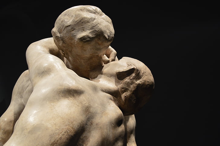 art, kiss, sculpture, statue