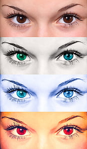 ogen, vrouw, Collage, vrouw, mode, mooie, Iris