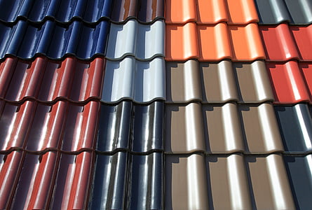 Ngói, lợp mái ngói, màu sắc mạnh mẽ, gạch, được bảo hiểm, cấu trúc, Tấm lợp mái nhà