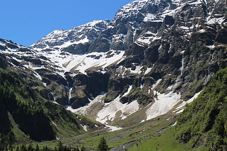 waterfall, tyrol, nature, mountains, landscape, alpine, austria