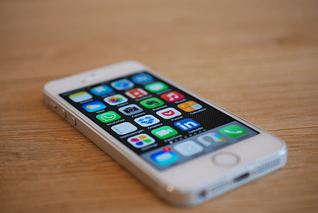 iPhone, apps, telefon, bela, iPhone 5s, za klic, app