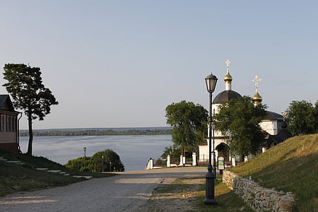 Kazan, Gereja, Tatarstan, musim panas, Rusia, arsitektur