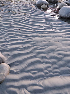 pláž, písek, vlnky, pobřeží, Já?, pobřeží, písek textury