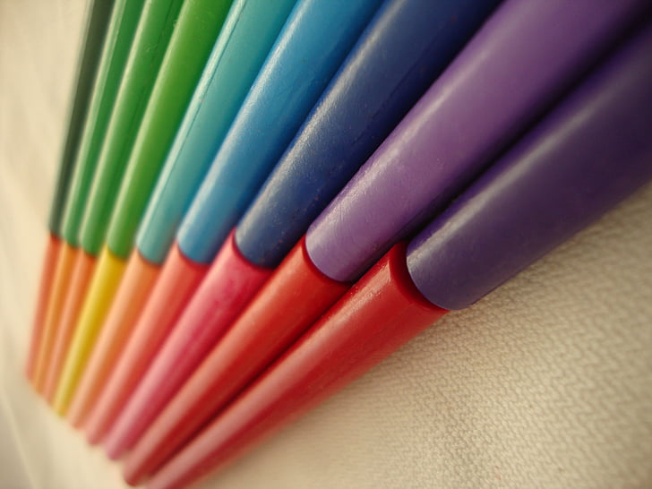colors, pencils, paintings