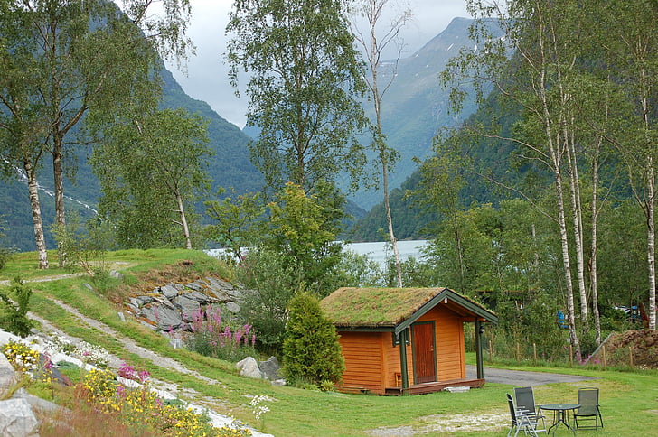 hut, Olden, natuur, Lodge