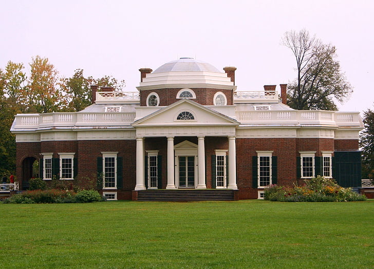 Monticello, Musée, Thomas jefferson, Charlottesville, côté Nickle, Dôme, Accueil présidentiel