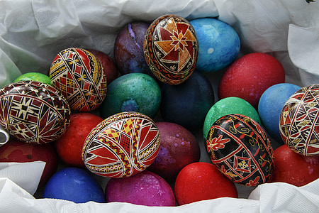 пасхальне яйце, фарбовані яйця, прикраса, барвистий, символ, дизайн, розкіш та ручне свято