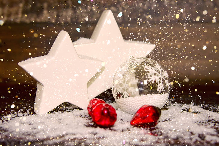 Advent, jul, Star, dekoration, julestjerne, baggrund, lykønskningskort