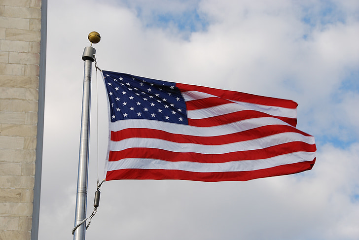 Flaga, u s, Ameryka, Waszyngton