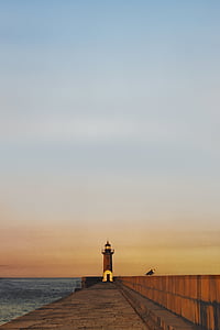 Leuchtturm, Bestellung, Dawn, Portugal, Ozean, Atlantik, Romantik
