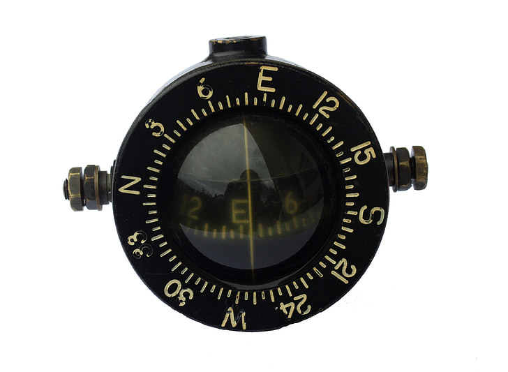 bussola, oggetto d'antiquariato, vecchio, Compass point, navigazione, direzione, marzo