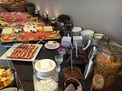 savitarnos pusryčiai, valgyti, maisto, savitarnos pusryčiai, pusryčiai, švediškas stalas, kulinarijos
