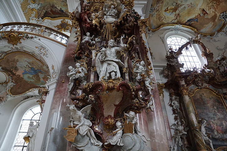 kerk, Zwiefalten, barok, geloof, God, Münster, Duitsland