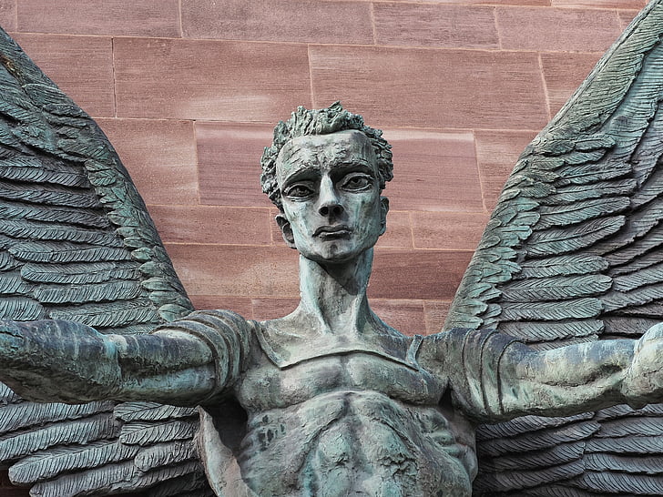 Santo, Michael, anjo, escultura, Arcanjo, vitória, Epstein