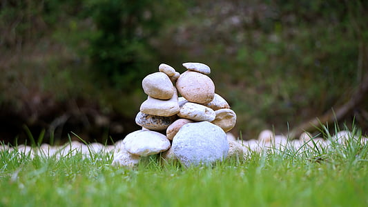 kövek, egyensúly, harmónia, domb, Csoport, békés, Relax