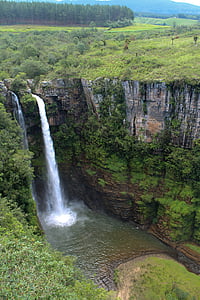 Wasserfall, Mac-Mac-Fällen, Südafrika, Wasser, Landschaft, Grün, fällt