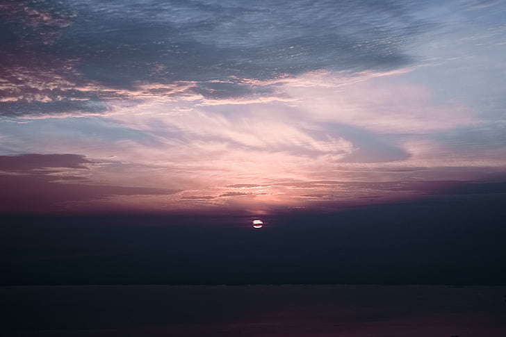 clouds, dawn, dusk, nature, ocean, outdoors, scenic