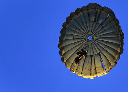 parachute, skydiving, parachuting, jumping, training, military, para-rescuer