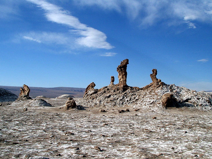 deserto, deserto de Atacama, Chile, crosta de sal, sal, natureza, Rock - objeto