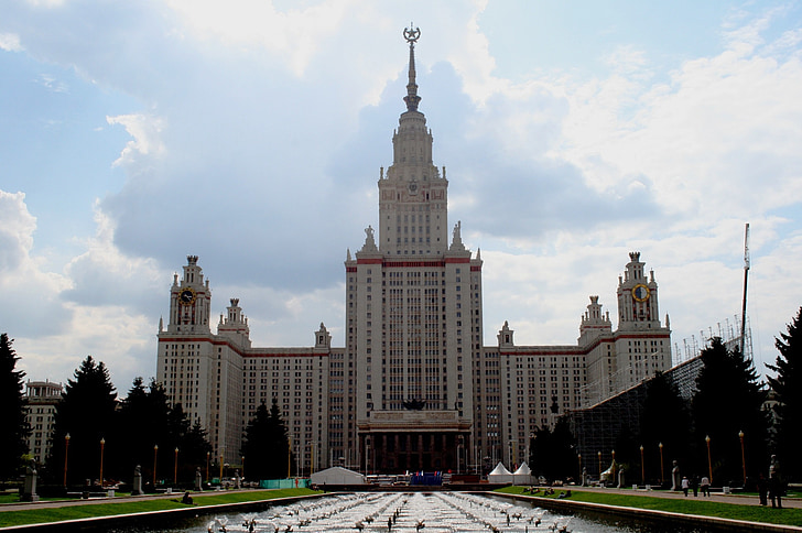 Universidade de estado Mosco, Novo, moderna, era stalinista, estilo gótico, Torres, imposição de