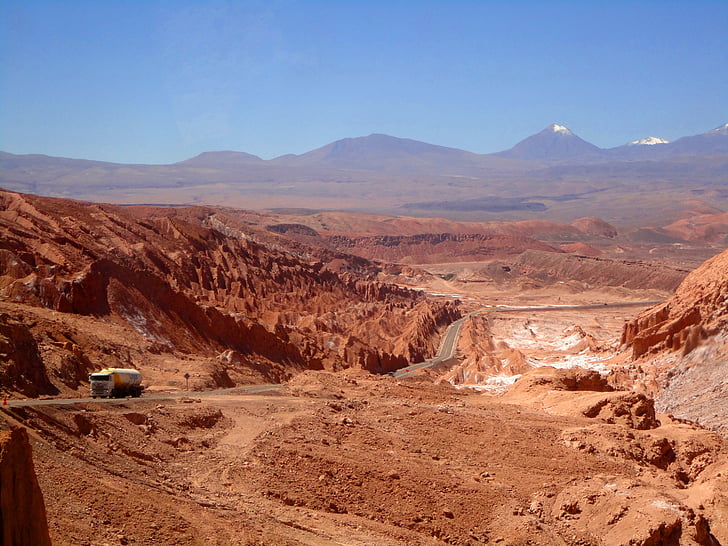 пустинята Атакама, Чили, пустиня, лято, слънце, Горещи, сухо