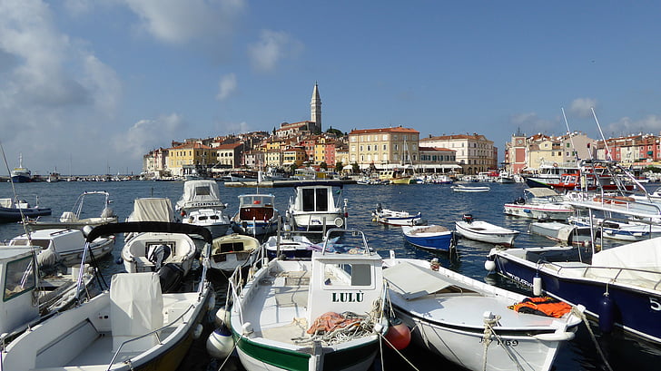 båtar, hamnen, Kroatien, turism, fartyg, havet, semester