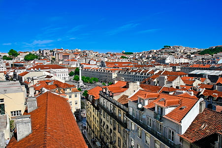 リスボン, ポルトガル, 旧市街, 歴史的に, リスボア, 資本金, ビュー