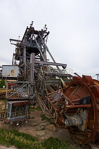 open pit mining, brown coal, excavators, bucket wheel excavators, commodity, technology, industry