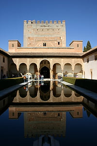 Spania, Alhambra, Granada, hage, bygge