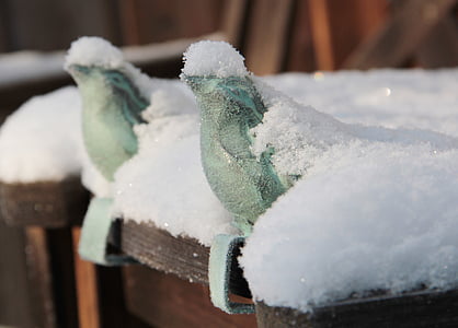 neu, fred, Suècia, l'hivern, blanc, cobert de neu, cristalls de neu