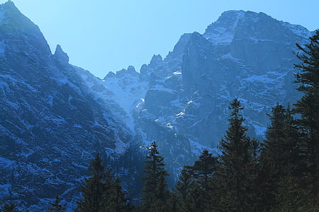 Bergen, Tatra gebergte, reizen, besneeuwde landschap, berg, natuur, landschap