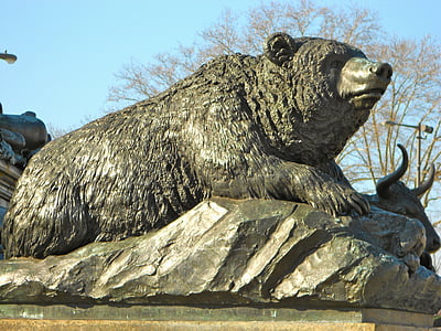 Philadelphia, Pennsylvania, patung, beruang, Close-up, seni, artistik