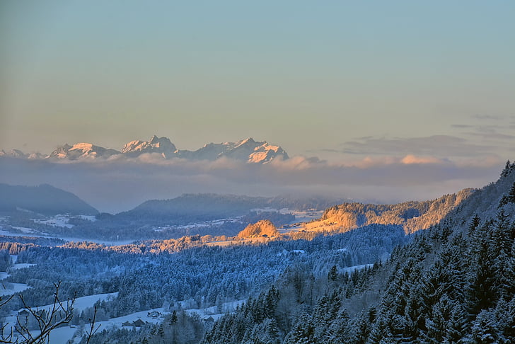 Vokietija, Allgäu, Allgäu Alpėse, kalnai, kraštovaizdžio, aukščiausiojo lygio susitikime, Gamta