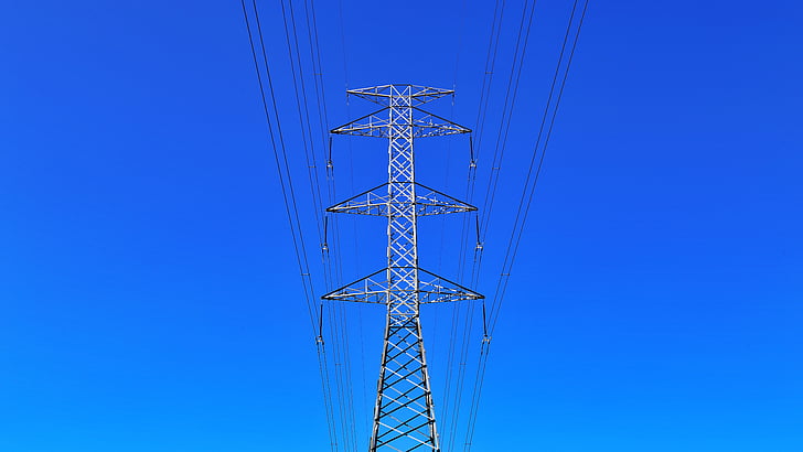 linii electrice, pol de putere, structura metalica, linii electrice, Powerline
