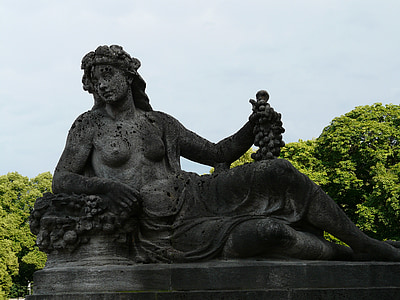 monument, Pierre, femme, raisins, Loi sur les, seins, vin