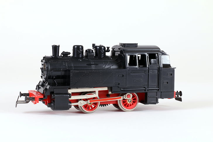 ferrocarril, ferrocarril modèlic, model de, Locomotora de vapor, Locomotora, servir escala h0, Piko