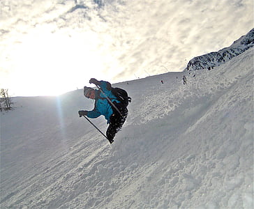 lyžování, Alpy, sjezdové lyžování