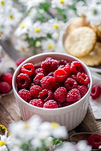 raspberry, berry, ripe, berries of a raspberry, summer, garden, closeup