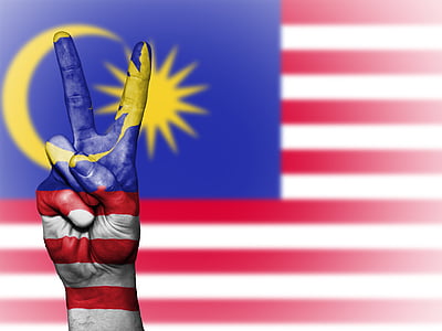 Malaisia, rahu, käsi, rahvas, taust, banner, Värvid