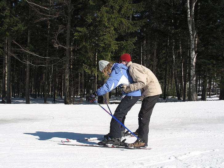 Ski, musim dingin, salju, menyenangkan, Para, di luar rumah, olahraga