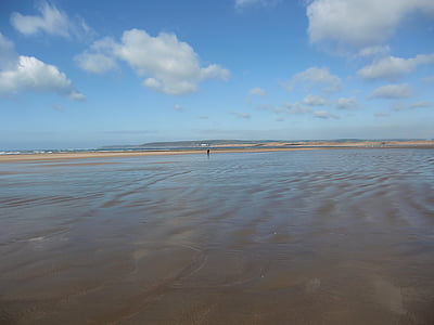 Devon, Sand, havet, Horisont, Tide, Sky, moln