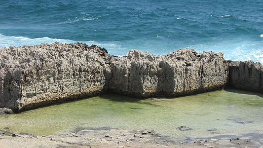 岩质海岸, 海, 海岸线, 海边, 塞浦路斯, 阿依纳帕