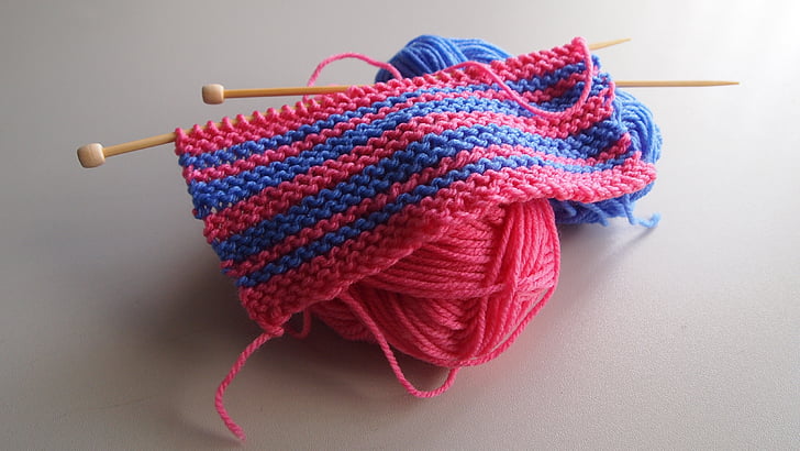 knitting, knitting needles, wool, winter, balls of wool, crafts, colors