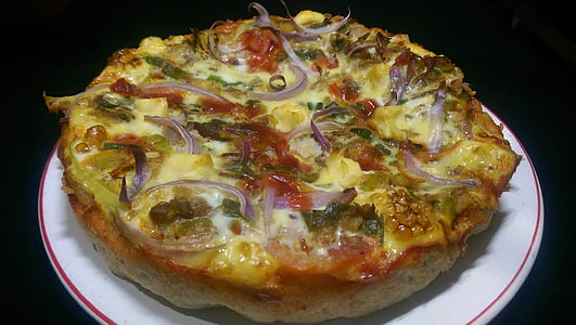 Піца, Головна зроблено, смако, вечеря, томатний, сир, продукти харчування