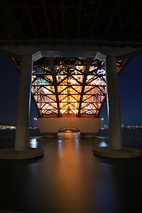 seongsan most, noćni pogled, Seoul, Rijeka Han