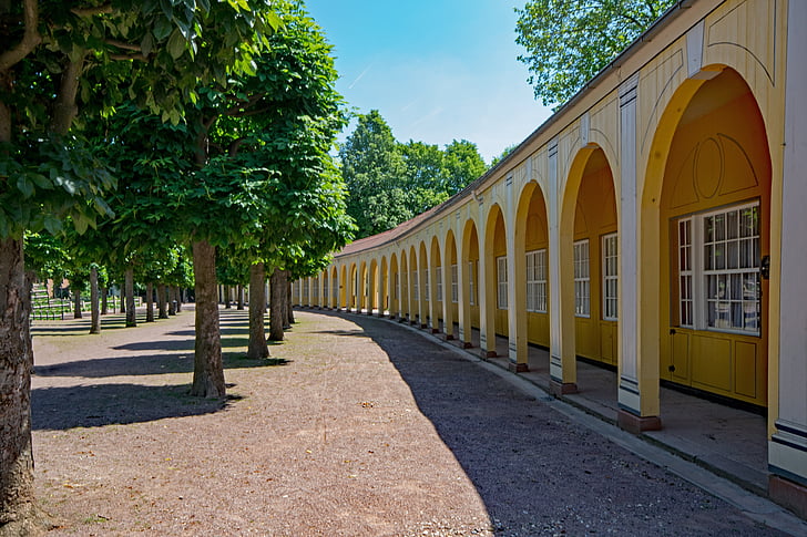 Kurpark, lauchstädt ruim, cidade de Goethe, Saxônia-anhalt, Alemanha, arquitetura, locais de interesse