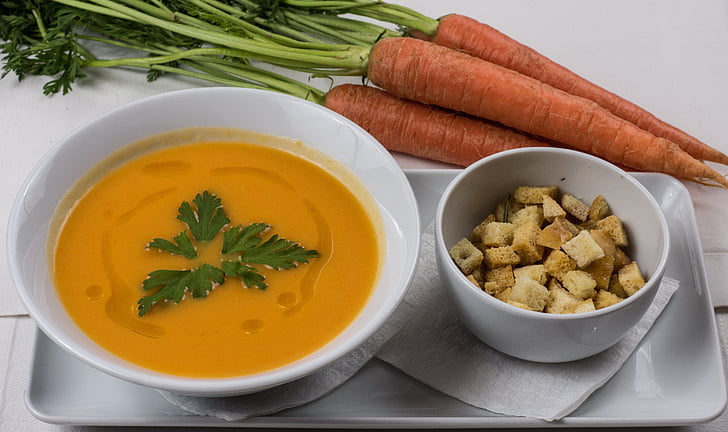 supa de morcovi, supa proaspătă, produse alimentare, supa, morcov, proaspete, sănătos